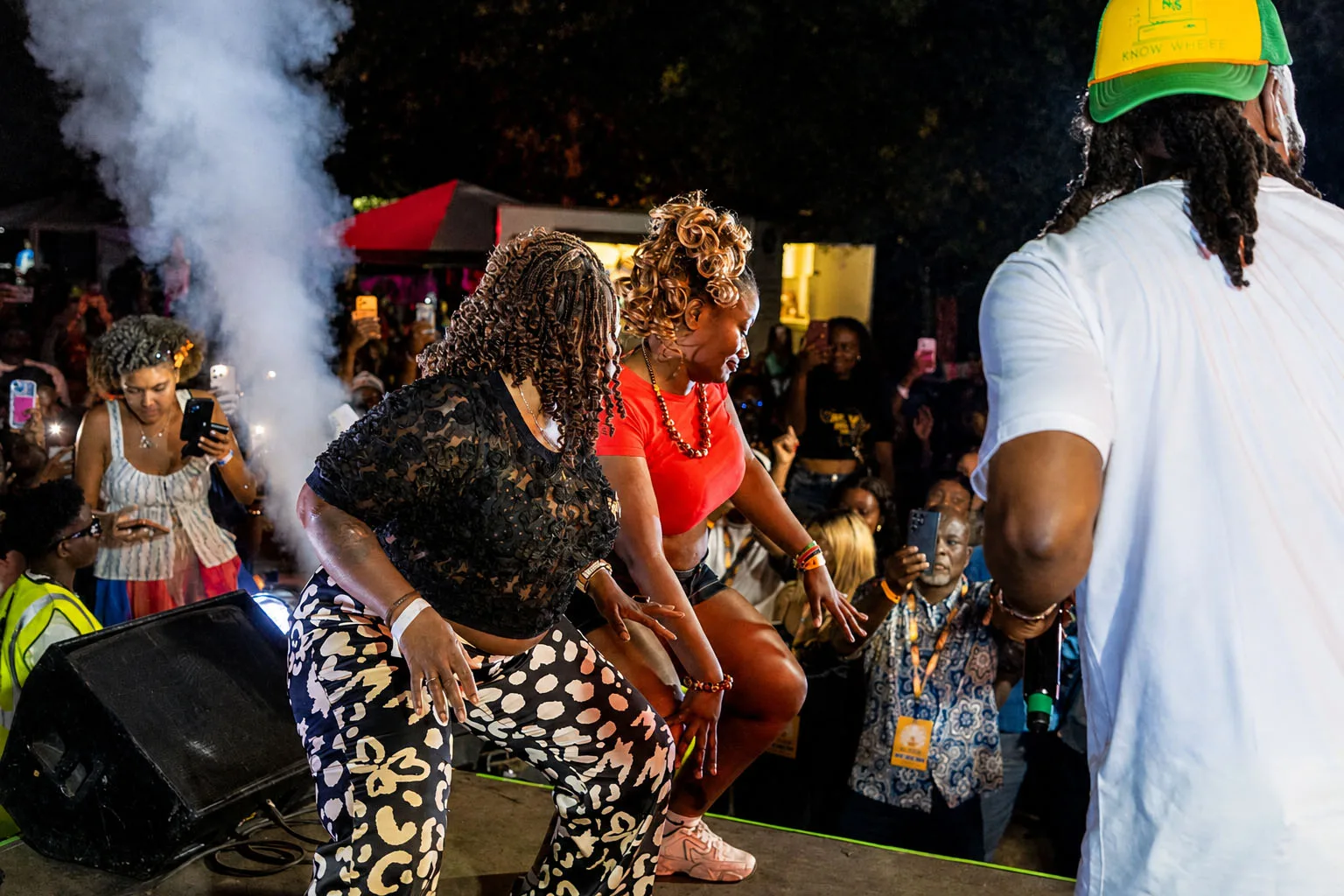 Dancers brought on stage during the Afri-Fest East headline set