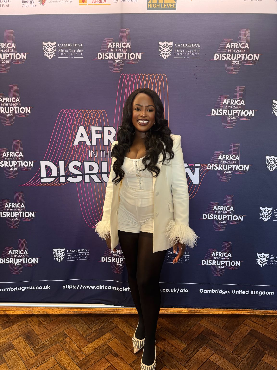 Korrine Sky speaking at the Cambridge Africa Together Conference