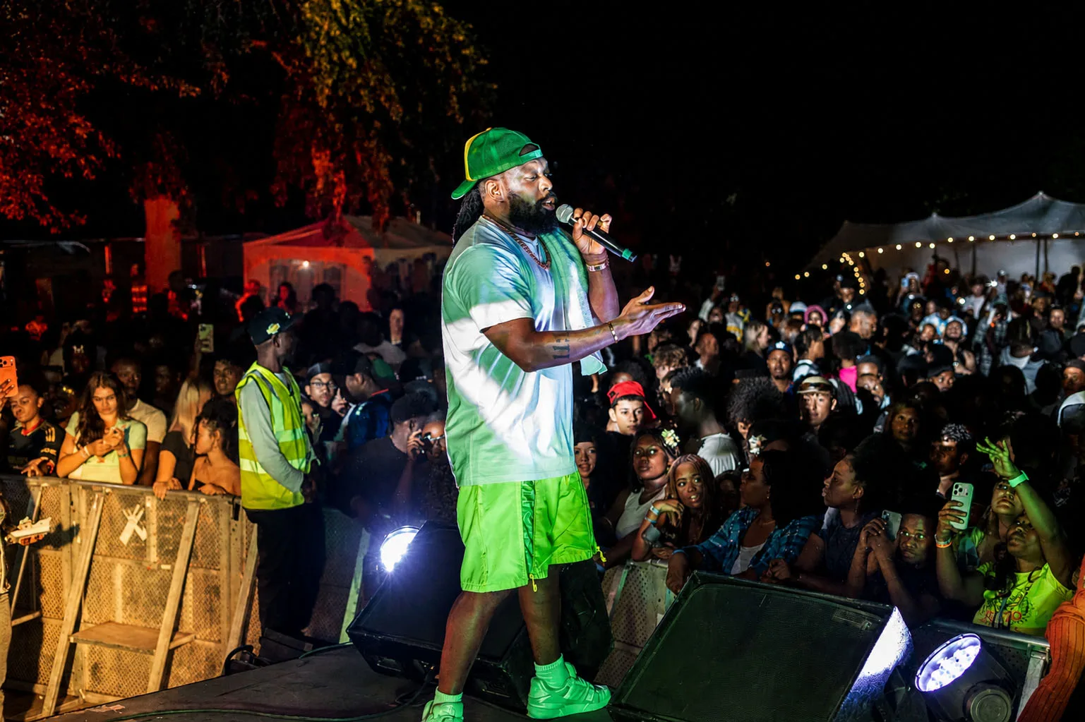 Timaya on stage in front of the Afri-Fest East crowd