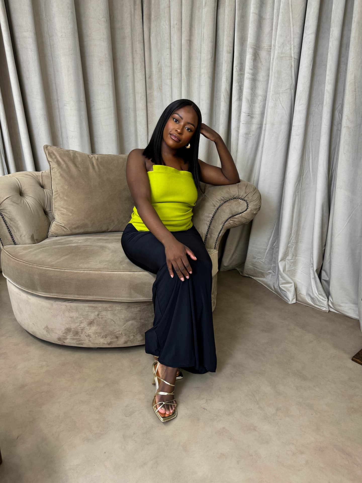 Korrine Sky seated for her Aberdeen Music Week 2026 portrait