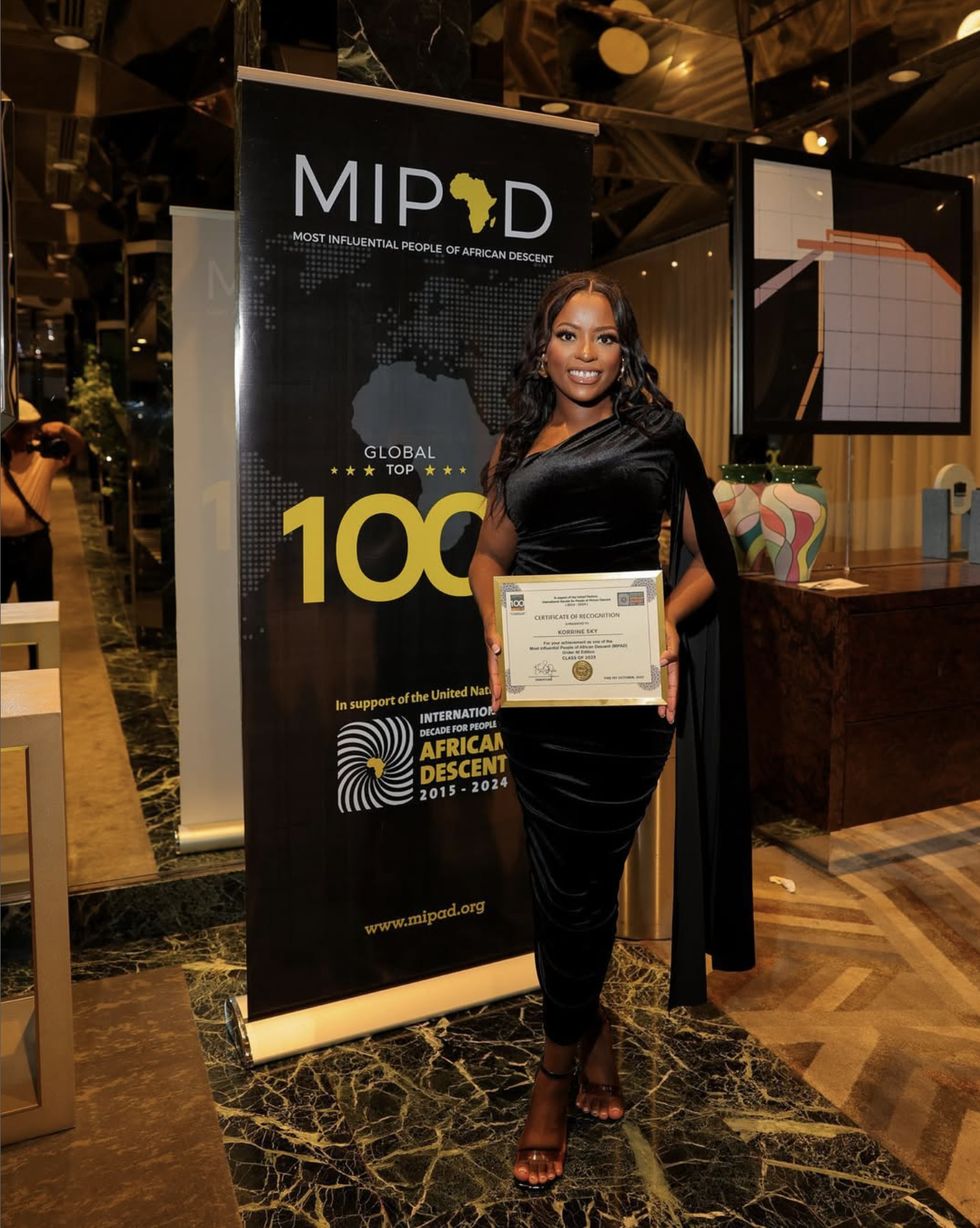 Korrine Sky recognised on the MIPAD 100 list