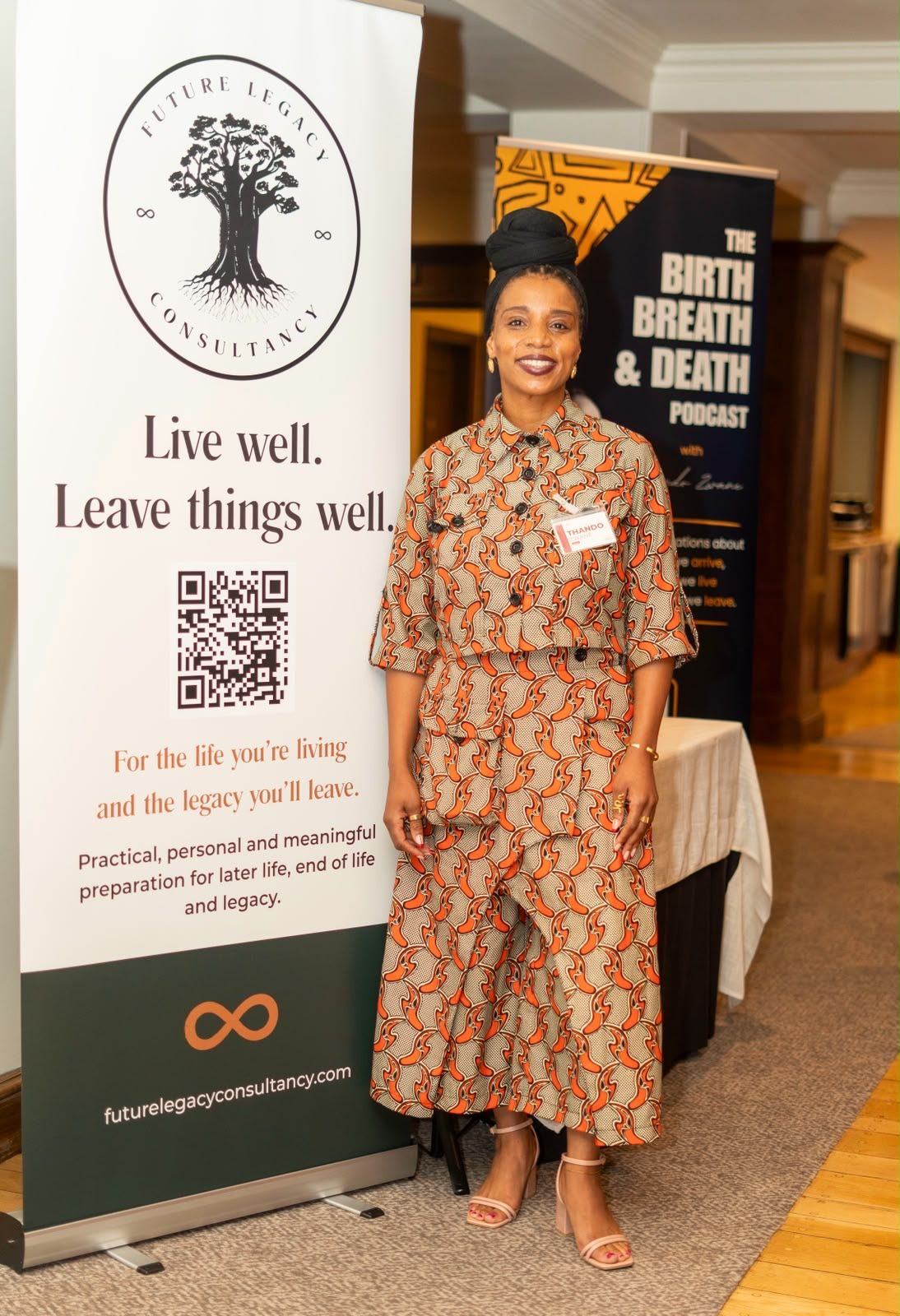 A partner representative at the Future Legacy Consultancy stand