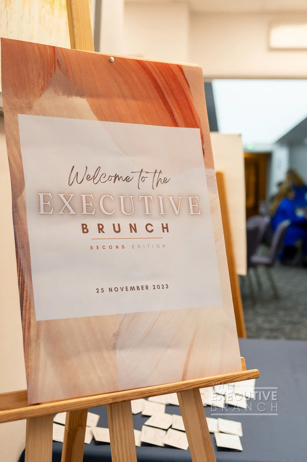 Welcome sign at the second edition of the Executive Brunch