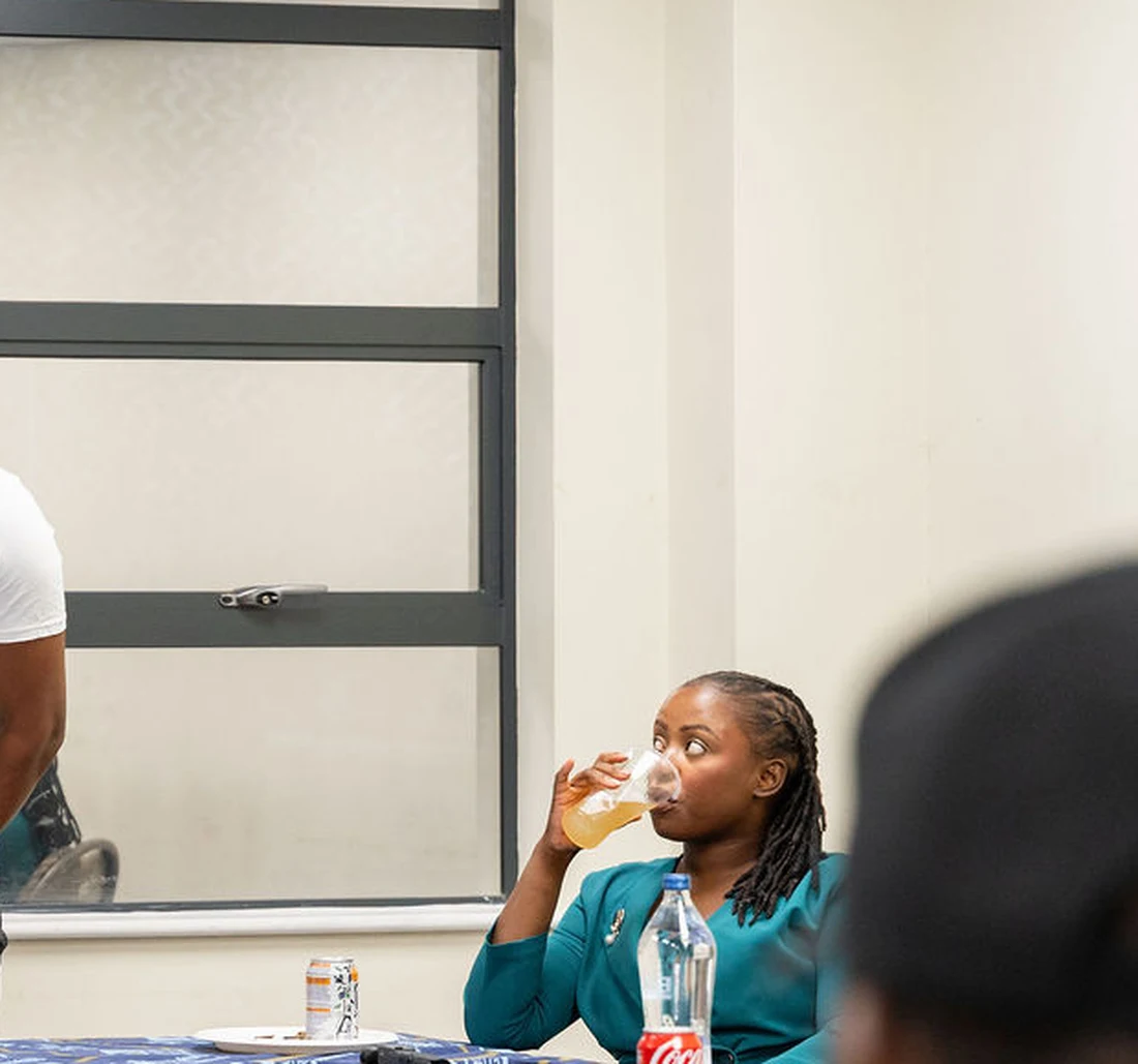 Korrine Sky working through the audience strategy with the room at Nyaradzo House