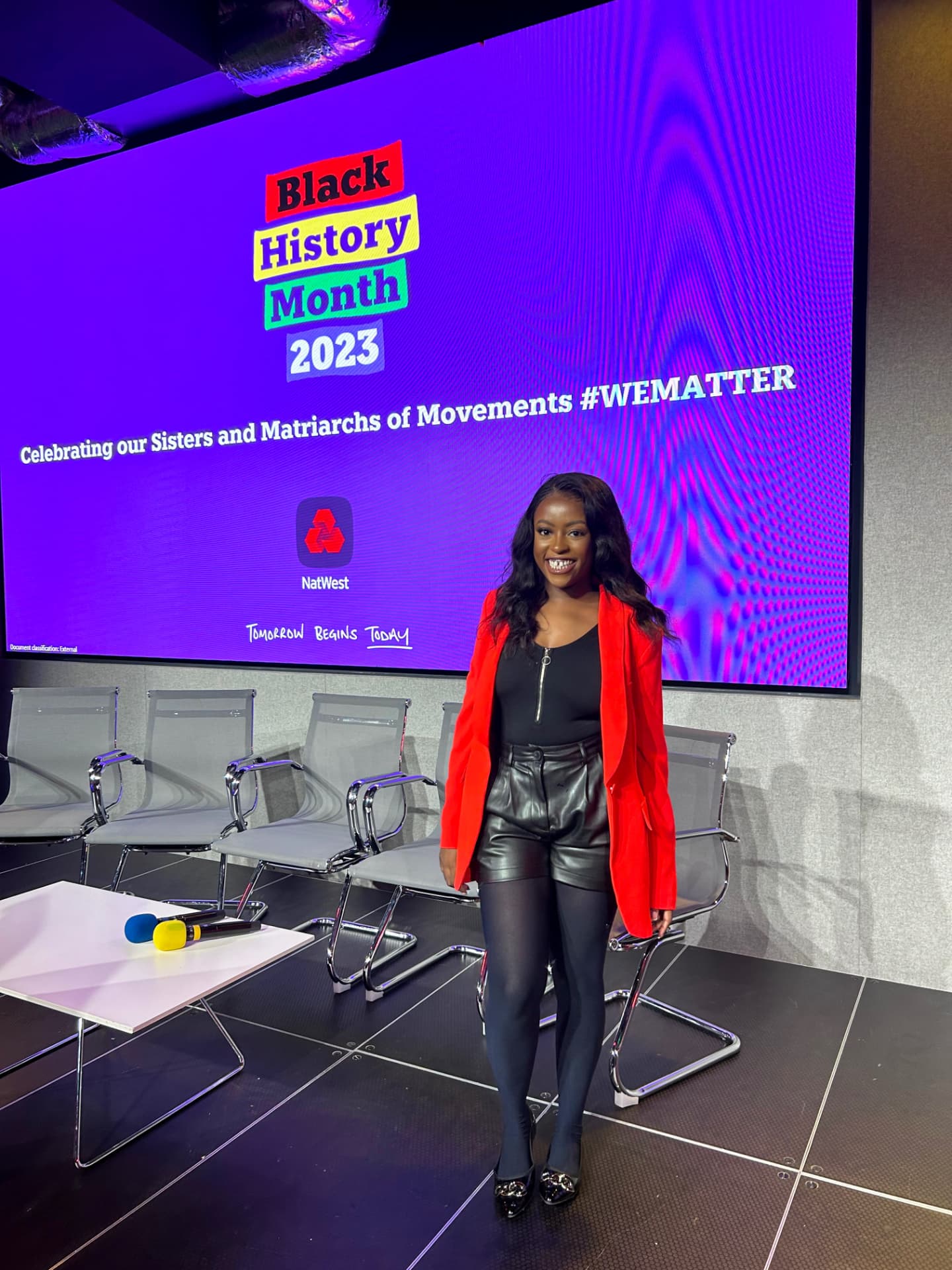 Korrine Sky at NatWest's Black History Month event in 2023