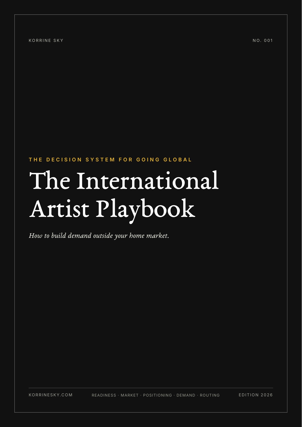 Cover of The International Artist Playbook by Korrine Sky