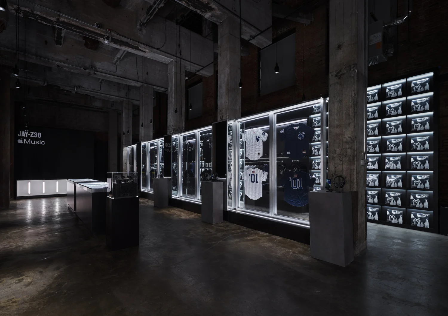 Archival displays inside a JAŸ-Z30 New York activation