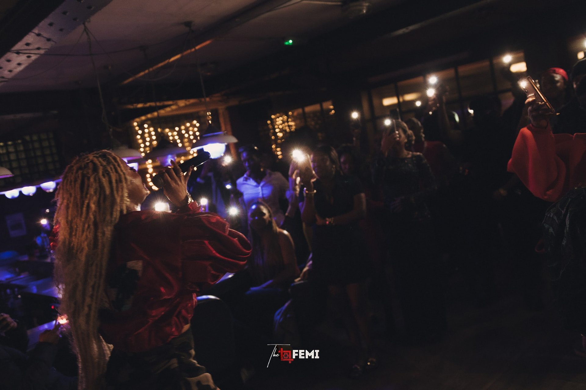 LIYA performing at her London listening party